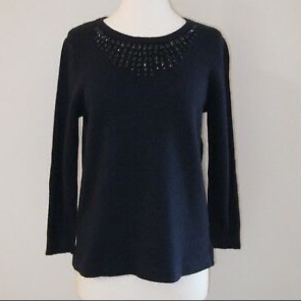 NWT J. Crew Starburst Navy sweater Sz Sm $98